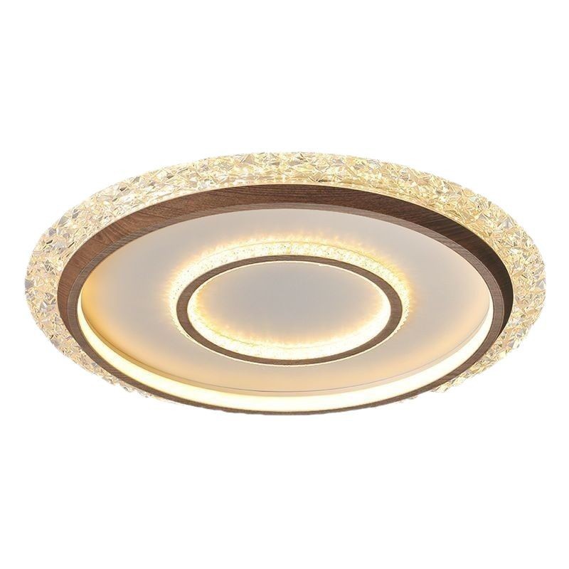 [Selección estricta] lámpara de techo medieval minimalista 2025 nuevo estilo americano retro color nuez super brillante lámpara de habitación para proteger los ojos