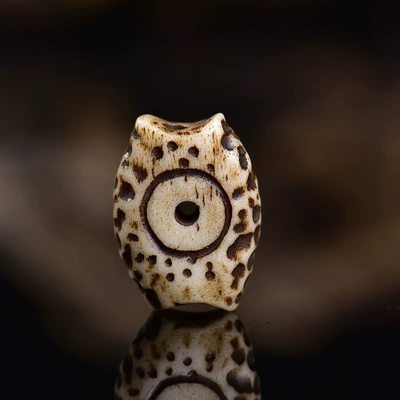 Xizang Reclaimed Bone DIY Semi-Finished Carved Beads, Spacer Beads, Waist Beads, Pendants, Buddhist Prayer Beads, Bracelet Accessories, Decorations (Zərgərlik ara hissələri) - number-1
