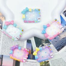 Chiikawa方形托盘捏捏盘子树脂配件食玩盘子diy冰箱贴迷你摆件