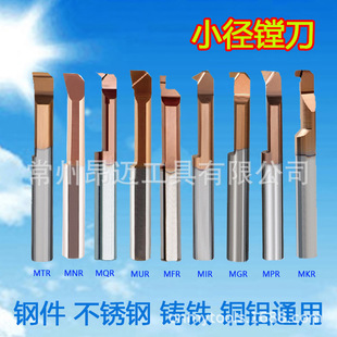 Small aperture boring cutter tungsten steel alloy inner hole cutter MTR3 seismic 4R0.1 stainless steel 0.15 mini turning tool 0.2