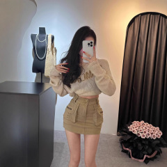 韩式辣妹牛仔短裙女夏季新款浅色高腰显瘦修身a字包臀半身裙1809