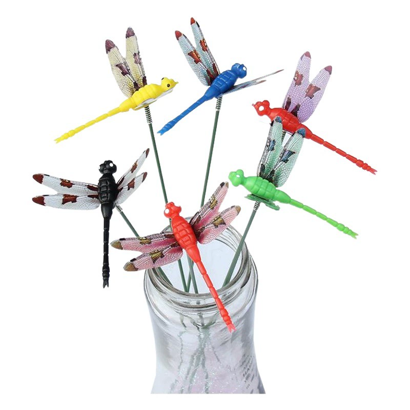 6 см цветок стрекоза вставка стержень украшение стола украшение сада вставка стержень бабочка стрекоза 3D моделирование Стрекоза производители