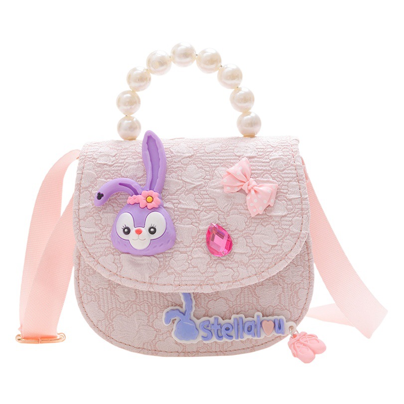 Bolso de los niños al por mayor bolsa de mensajero de las niñas bolso de perlas de moda de dibujos animados accesorios bolsa estrella Delu mochila