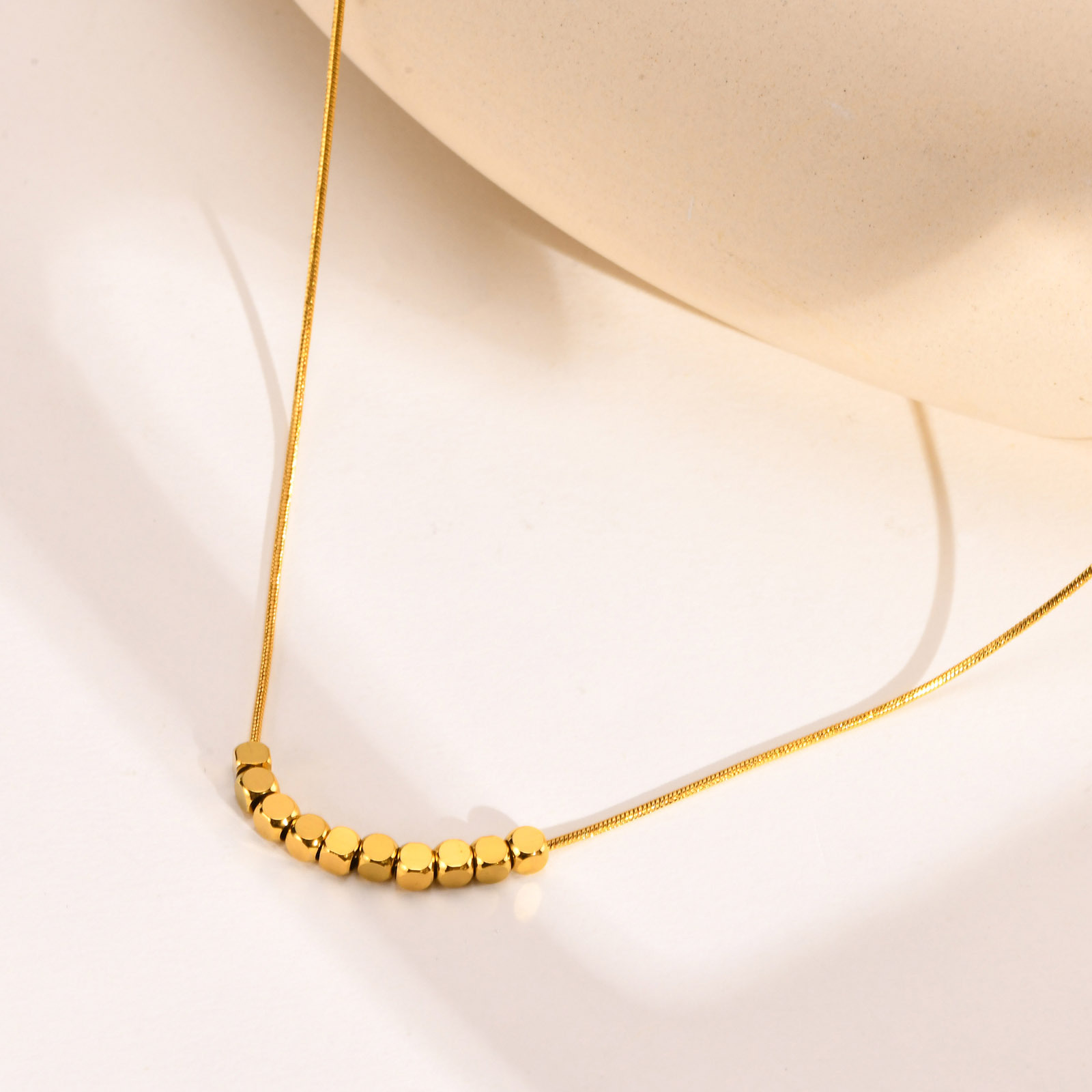 Fashion Solid Color Titanium Steel Plating Necklace 1 Piece