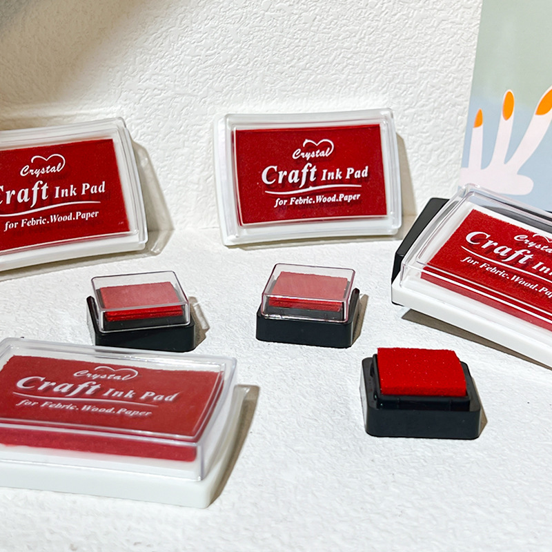 [Factory direct] small square stamp table children's finger painting graffiti color inkpad hand account painting seal partner