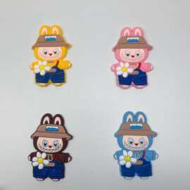 monster拉布布labubu手机壳IPAD软胶配件diy手机壳洞洞鞋花水杯贴