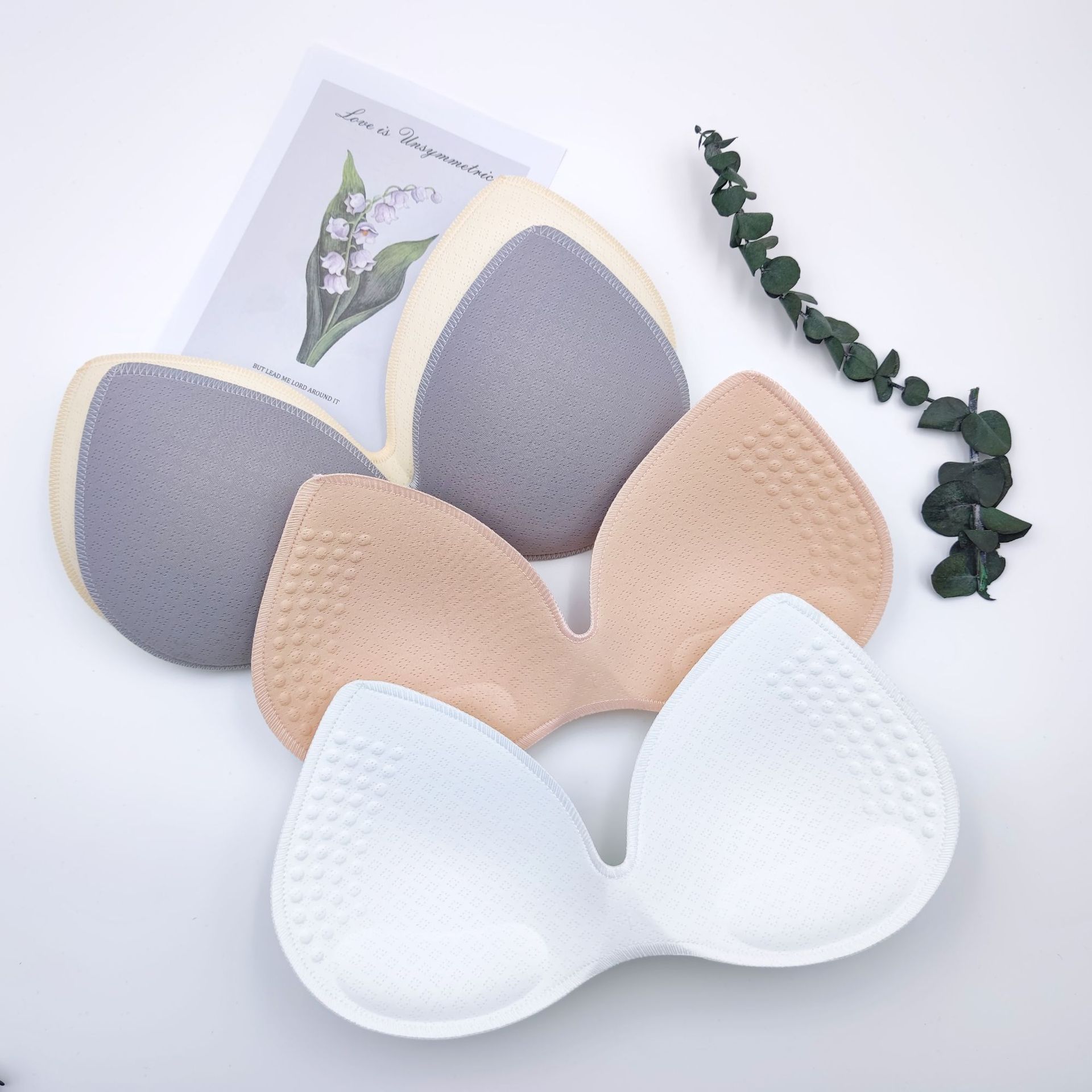 Universal Bra Insert with Honeycomb 8-Hole Fabric for Drop Cup Bra, Breathable Thin Cup Bralette