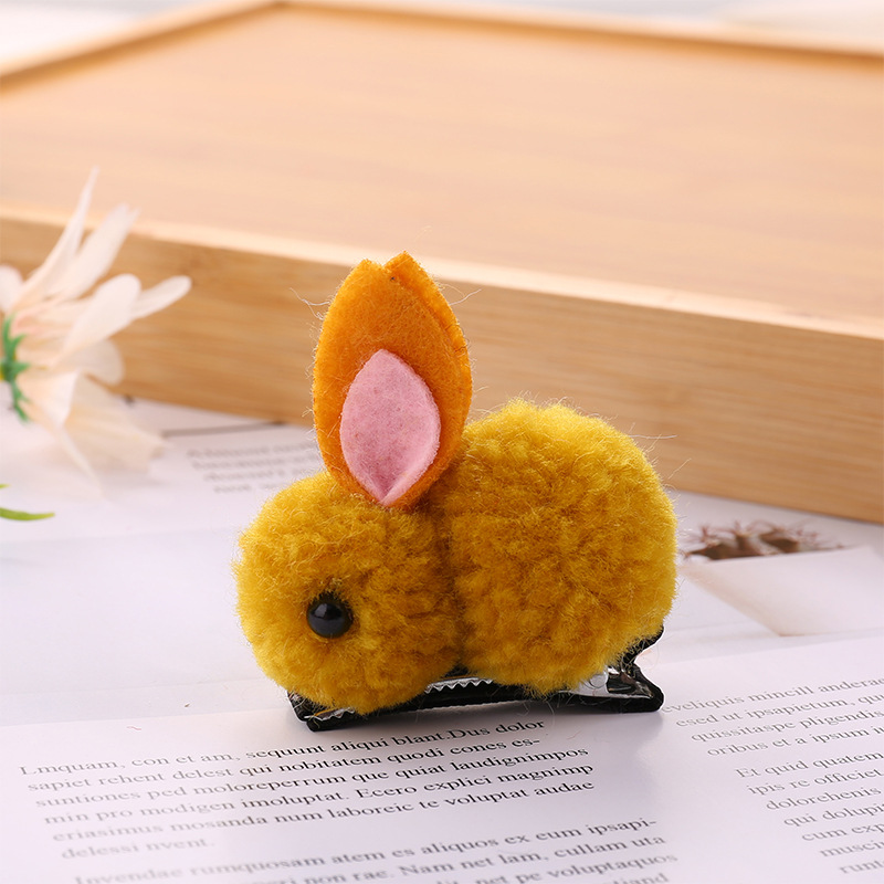 노란색 싱글(머리핀 없음)