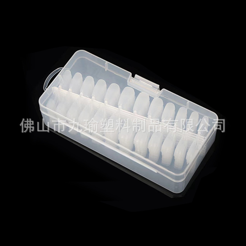 JP006 - 3 medio esmerizado largo cabeza de uñas desgaste extensión de uñas parche de tamaño completo 24 piezas / placa más tamaño opcional