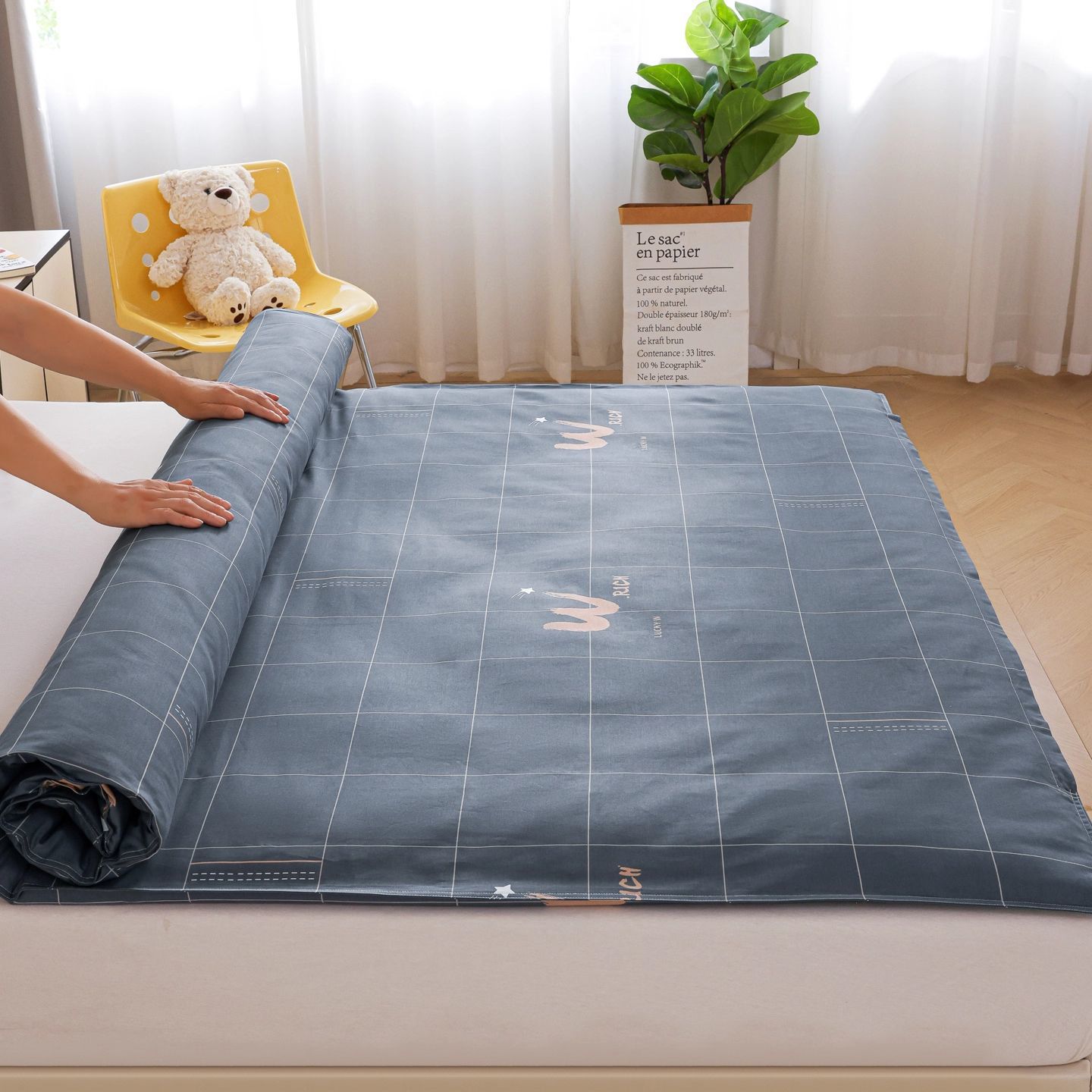 Colchón de algodón desmontable de Xinjiang con cubierta de colchón dormitorio de estudiantes colchón de cama individual colchón cojín piso