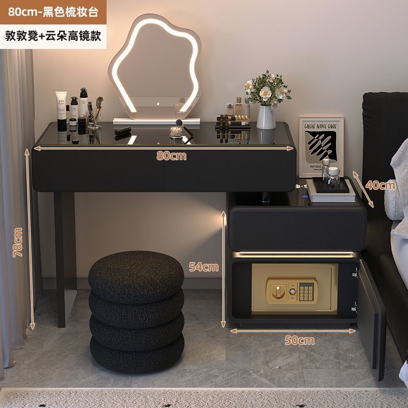 Solid Wood Dresser and Cupboard Integrated Bedroom Safe Modern Light Luxury Simple Dressing Table Password Lock Safe