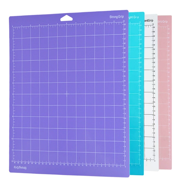 12*12 inches [Transparent Blue Purple Pink] Four-piece set, triangular hole, suitable for Cricut