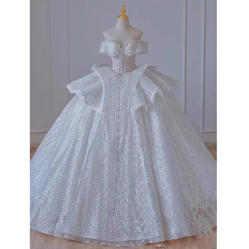 Dream starry sky bride main wedding dres...