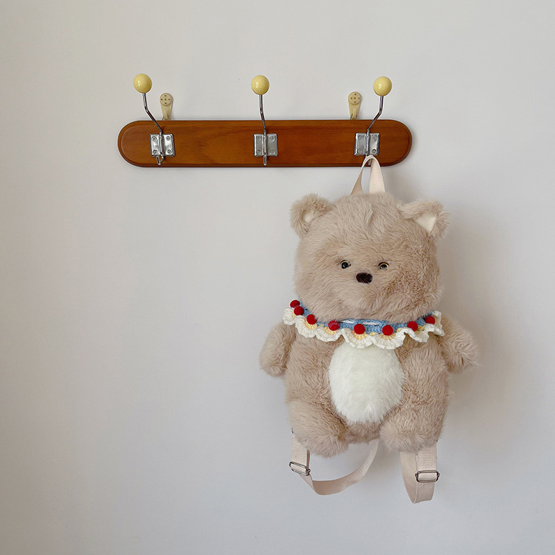 Bonito oso, mochila para niños y niñas, muñeca, conejo bebé, mochila pequeña, 2024 nuevo bolso de peluche para niños