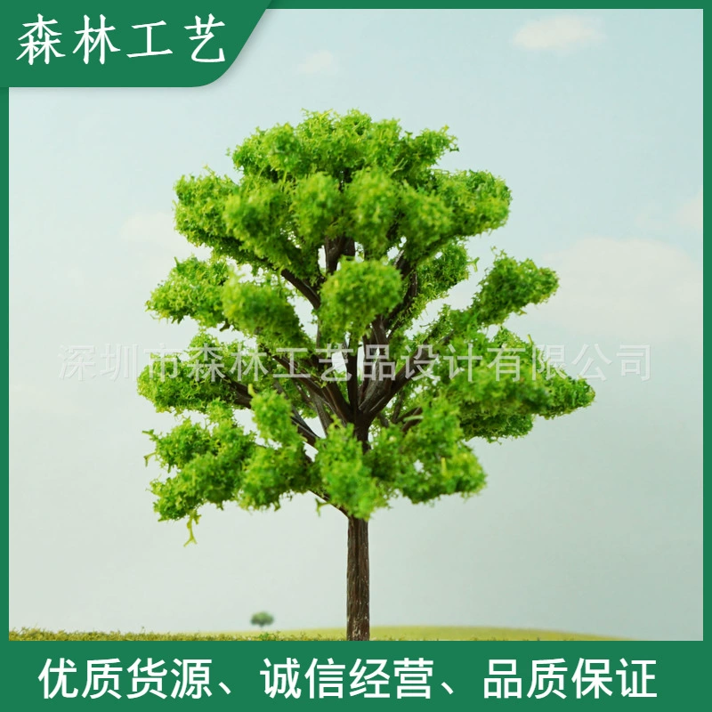 Песочный стол модель здания дерево мох микроландшафтный фон зеленое искусственное дерево пластик персиковое дерево-порошок дерева со средними отверстиями