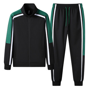 2023 spring and autumn men's new casual sports suit youth fashion stand collar cardigan two-piece jacket men