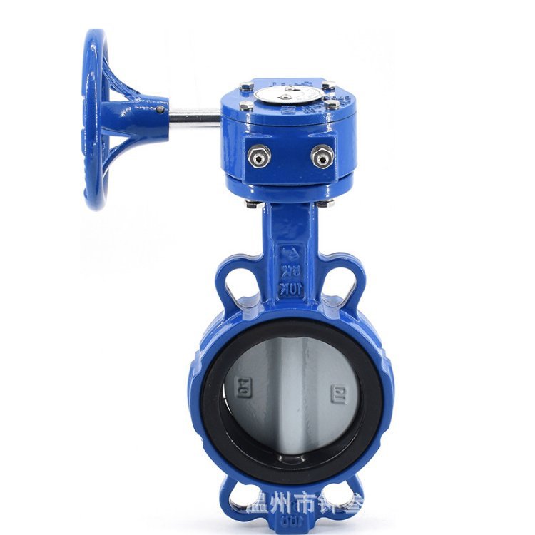 涡轮对夹软密封蝶阀  D371J-10C 铸钢软密封对夹式衬胶蝶阀 DN50