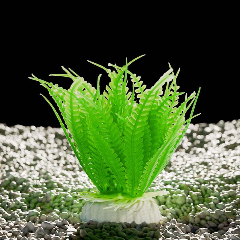 Simulación de ciempiés de hoja larga, plantas acuáticas, acuario decorativo, flores y plantas falsas, pecera al por mayor, acuario de plástico, paisajismo