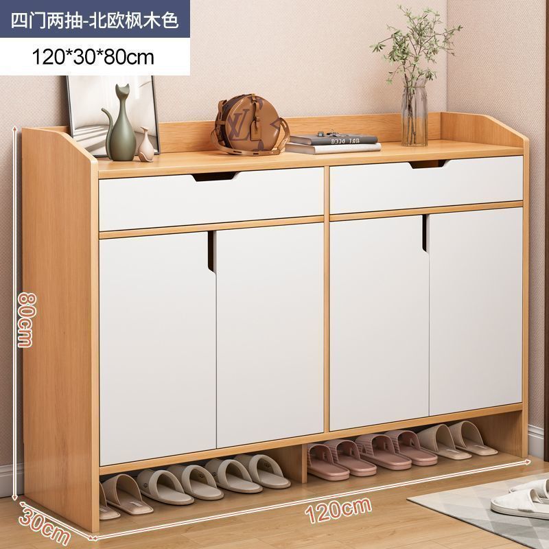 玄関靴キャビネット、自宅廊下、玄関ドア、玄関キャビネット、一体型バルコニー収納、賃貸住宅、新型密閉型靴ラック|undefined