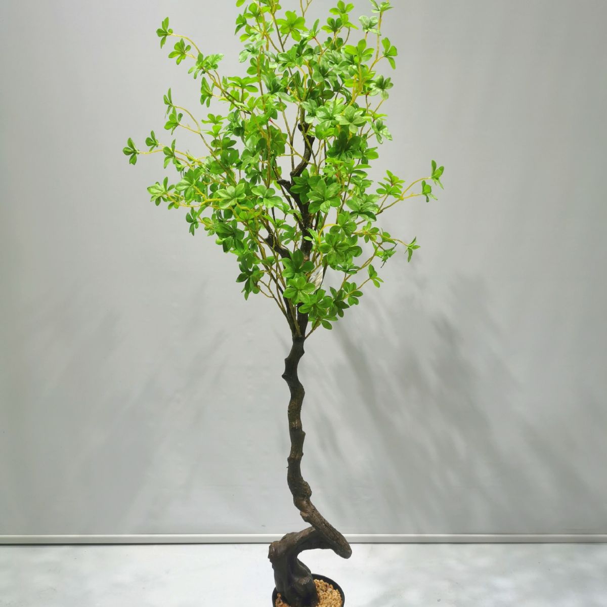 Descuento personalizado planta verde artificial flor artificial tortuga árbol trasero roble árbol de hierro viaje hoja de plátano Banyan phoenix cola bambú phoenix cola girasol