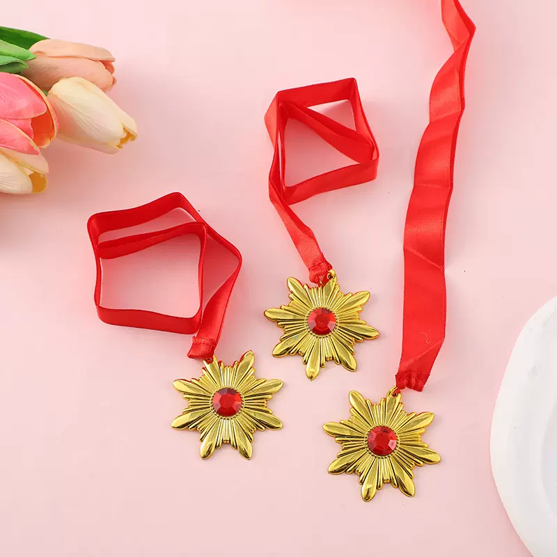 万圣节新品五角星吸血鬼徽章服装配件舞会表演装饰品莱恩镀金勋章