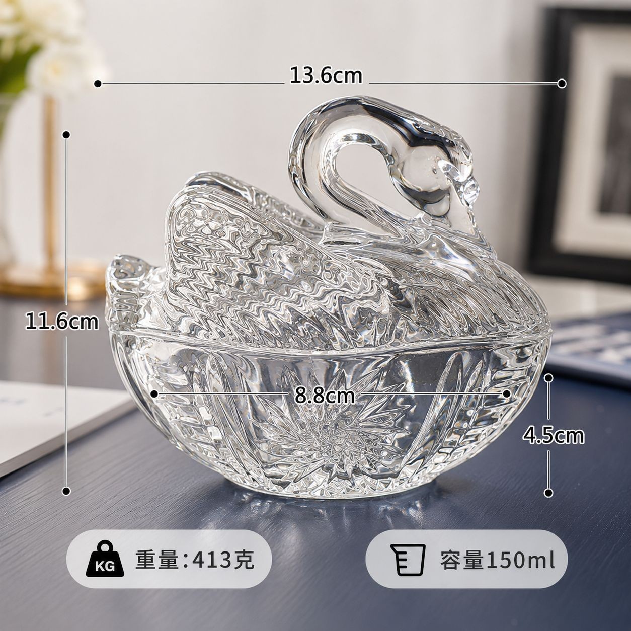 Tarro de caramelos de vidrio transparente con tapa para bodas, tarro de almacenamiento de cristal, para dulces y snacks image 38