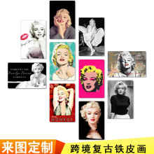 欧美复古家居壁饰壁挂墙牌Tin Metal Decor跨境装饰铁皮画Monroe