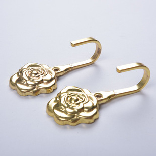 Curtain Iron Rose Hook Wall Hook Accessories Clothes Hook Clothes Hook Window Decoration Iron Small Wall Hook One Piece