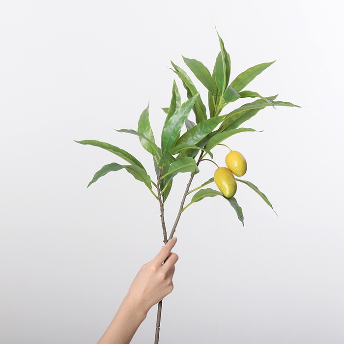 Simulación de plantas verdes, ramas de mango, frutas, decoración interior del hogar, decoración, jardinería, ramas falsas, accesorios de fotografía de hotel