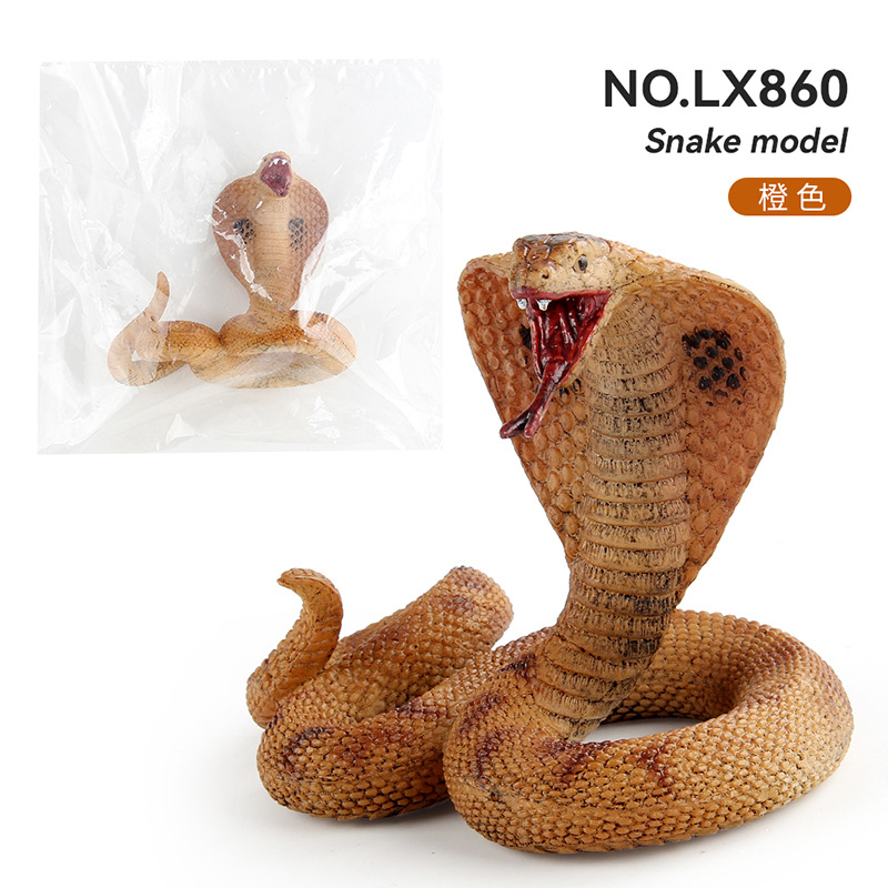 Transfronteriza simulación bosque animal serpiente modelo Cobra cinco venenoso serpiente murciélago serpiente truco decoración de escritorio adornos estáticos