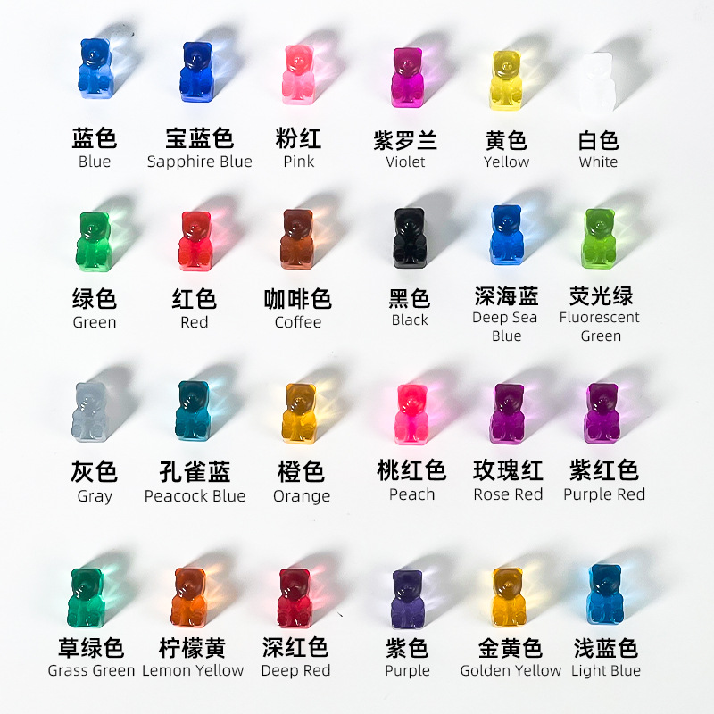 Pigmento Líquido para Resina Epoxi 24 Colores 5ml para Colorear Artesanías y Pegamento UV