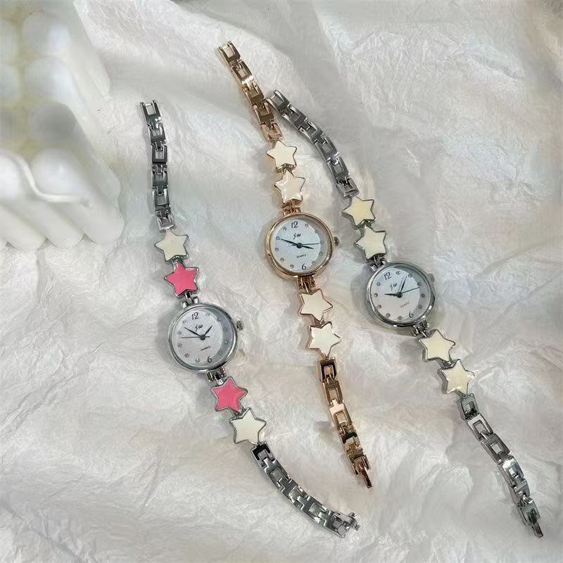 Girly Heart Star Chain Watch Women's Student Ins Style Small Fashion Bracelet Watch