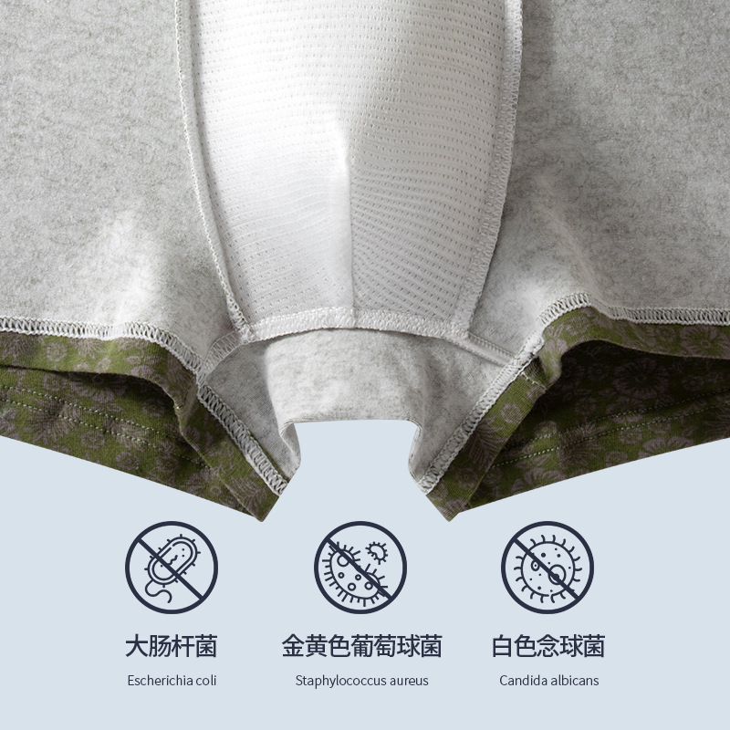 Fábrica directa de pantalones interiores de hombre algodón antibacteriano piel transpirable ángulo plano suelto impresión de tamaño grande para los niños cuadrantes