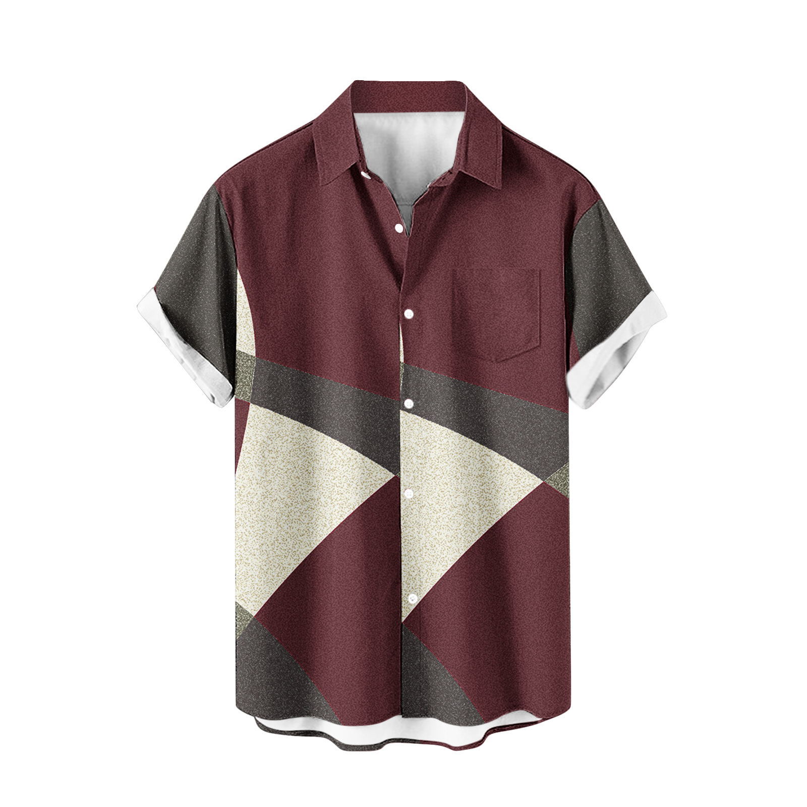 2024 comercio exterior europeo y americano transfronterizo exclusivamente para camisas de manga corta para hombres color de costura impresión digital 3D blusa casual