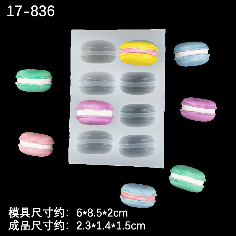 Nueva DIY hornear decoración medio macaron chocolate molde de cristal hecho a mano aromaterapia vela Silicona