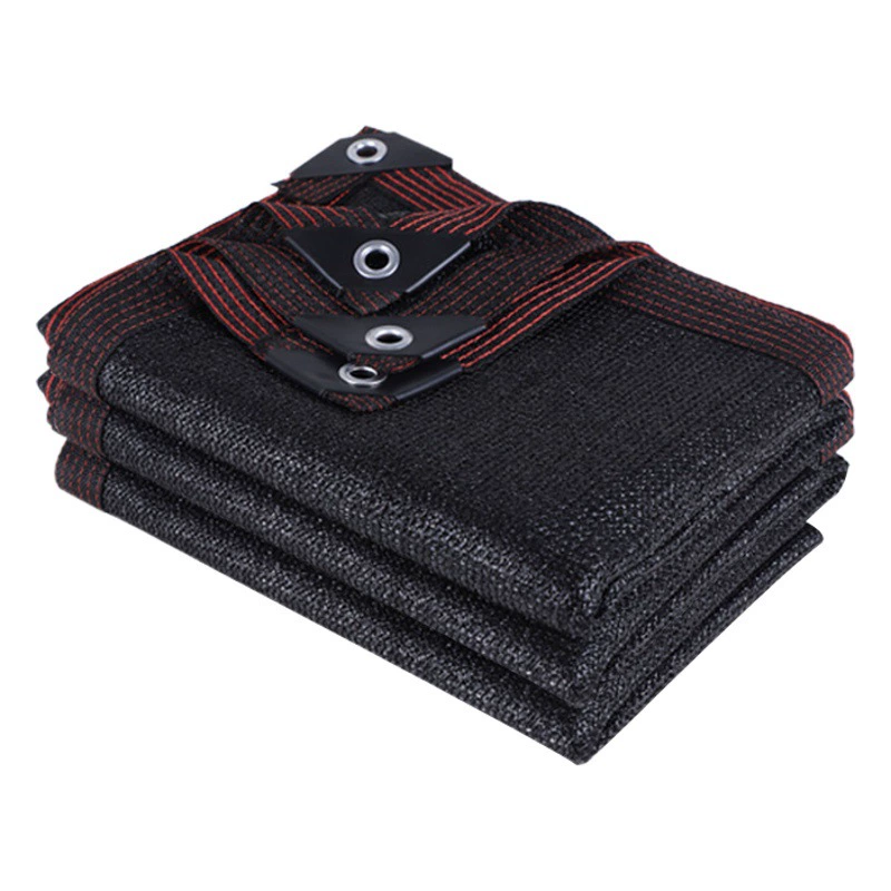 Черная затеняющая сетка, утолщенная и плотно тканая, солнцезащитная сетка для растений, черная сетка-тюль, солнцезащитный экран, уличная теплоизоляция, затеняющий парус.