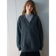 【玳禾】秋冬新款休闲假两件轻松百搭基础全羊毛套头上衣女H9935