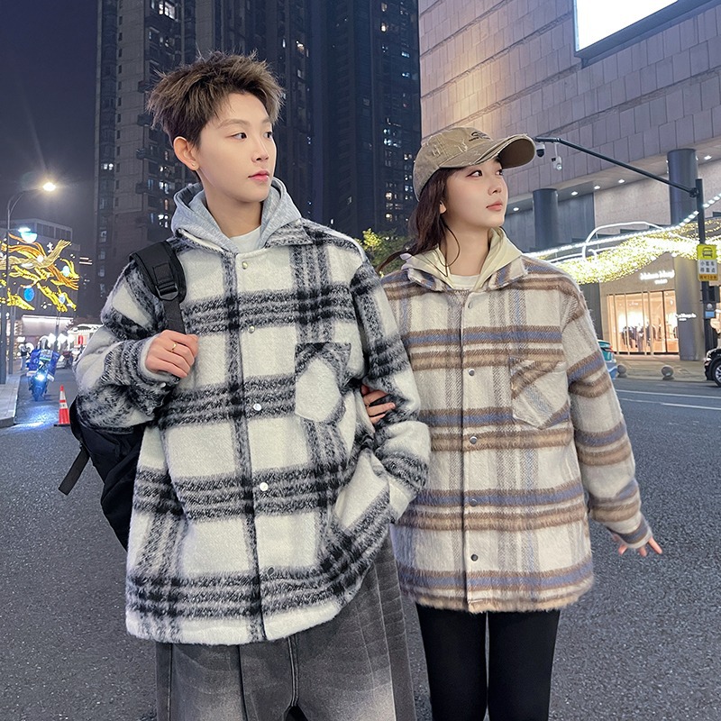 Xiaoxiang Style Woolen Jacket For Couples Wearing Hooded Jackets_voghion.com