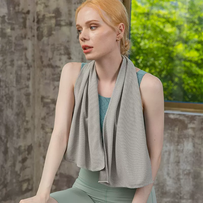 纯色防晒运动毛巾冰凉冷感毛巾logo印刷健身跑步吸汗速干毛巾定制