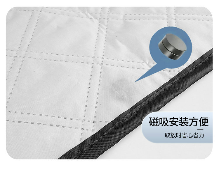 Car Snow Cover, Sunshade, Winter Anti-Frost and Anti-Freeze Front Windshield Cover, Cartoon Magnetic Snow-Proof Cloth