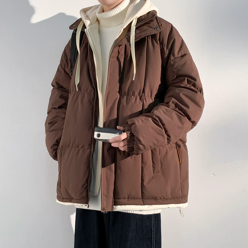 Пуховик, утепленный зимний цветной комплект с капюшоном, oversize