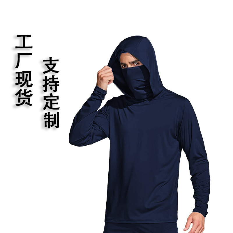 2026 acondicionamiento de verano abrigo protector solar al aire libre capuchon hielo chaqueta protector solar hombre máscara de pesca UV protector solar