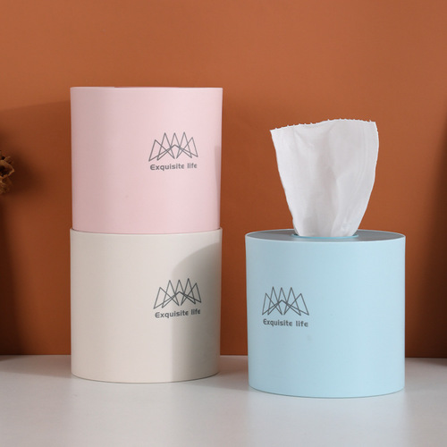 Simple living room desktop paper roll box organizer, household advertising LOGO gift tissue box wholesale