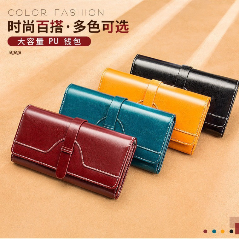 High-value Fashion Wallet Long Large-capacity Wallet Women's New Japanese and Korean-style Multi-functional Clutch Bag with Zipper