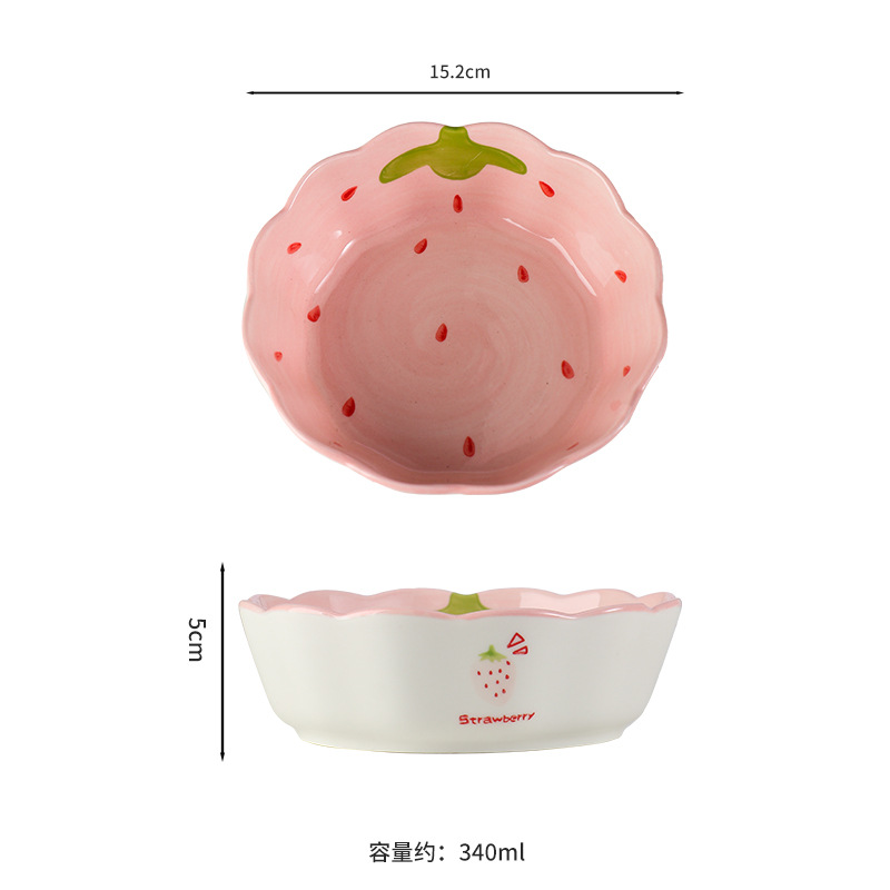 6 인치 가루 딸기 그릇
