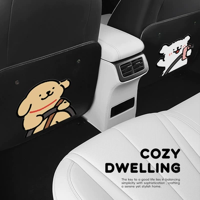 Car Seat Anti-Kick Pad, Cute: Chair back anti-kick pad