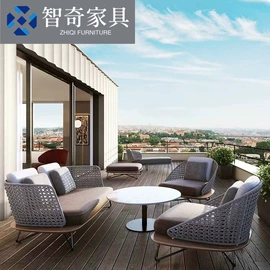 藤编桌椅;藤/竹沙发;户外沙发