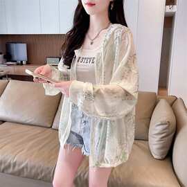 国潮防晒外套女新款薄款长袖连帽开衫夏季遮阳韩版宽松减龄上衣潮