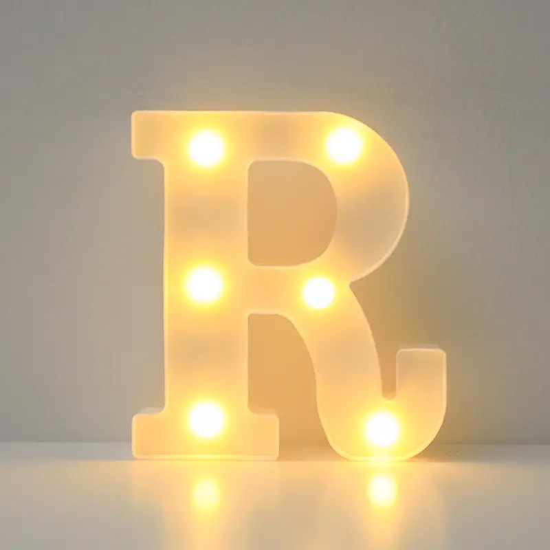 Amazon (16cm) LED blanco inglés número de letras lámpara de cumpleaños propuesta de matrimonio atmósfera lámpara LED lámpara decorativa