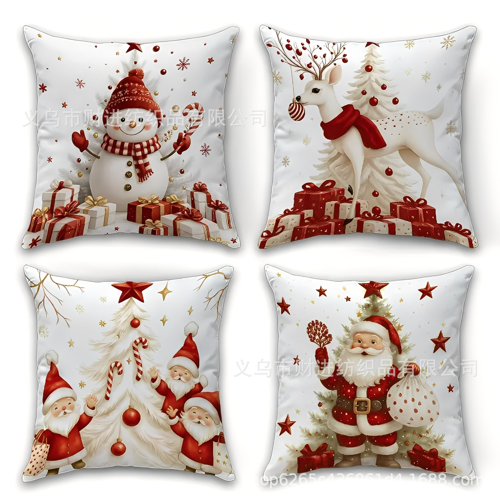 Transfronterizo Temu nueva combinación de Navidad abrazo funda de almohada Amazon casa sofá decoración cojín funda de almohada al por mayor image 54